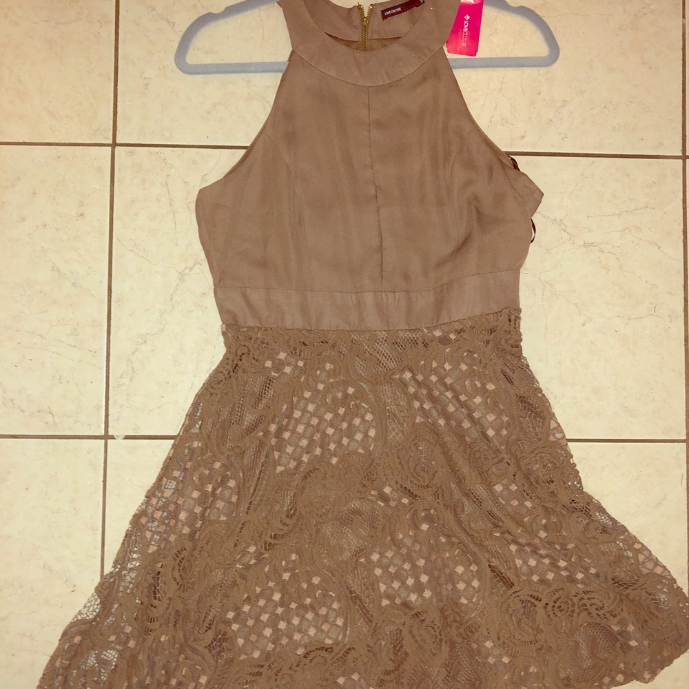 Brand new brown dress with a peek hole top!